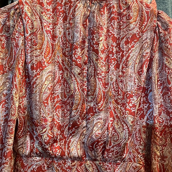 Lulus Paisley Long Sleeves Mini Cocktail Dress - Picture 9 of 13